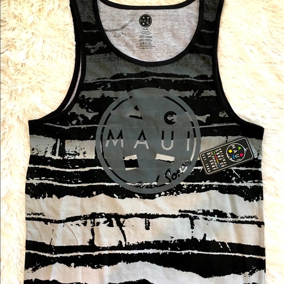 Men’s Summer Maui Tank Top Beach Boating Surf Camp - Picture 4 of 10